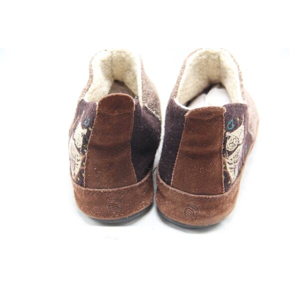 Acorn Bootie Slipper Womens Size 8-9 Brown Chocolate Owl Faux Fur Forest A10079 - Picture 5 of 8